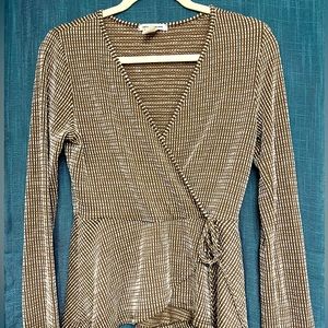 Peplum wrap top